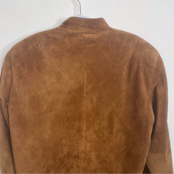L.L. Bean 90's Vintage Suede Leather Button Front Pocket Barn Coat Size M - Picture 17 of 17